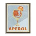 thumbnail image 1 of Stupell Industries Vintage Aperol Spritz Brown Framed Floater Canvas Wall Art design by Elizabeth Medley, 31 x 25, 1 of 9