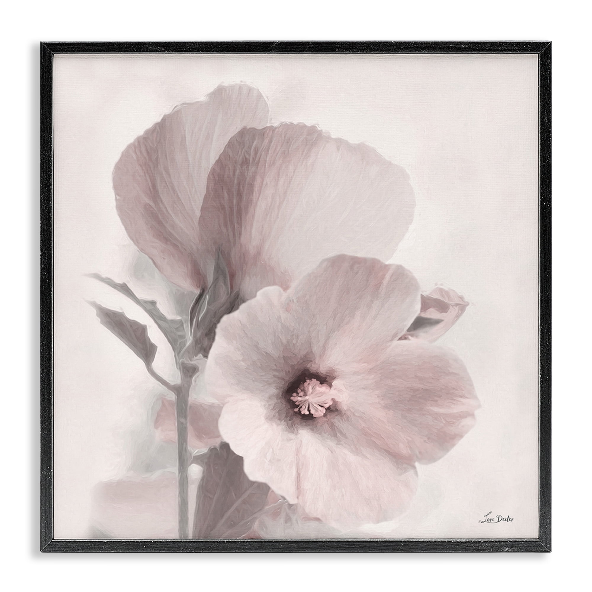 Stupell Industries Vintage Apple Blossom Botanical & Floral Painting Black Framed Art Print Wall Art, 17 x 17
