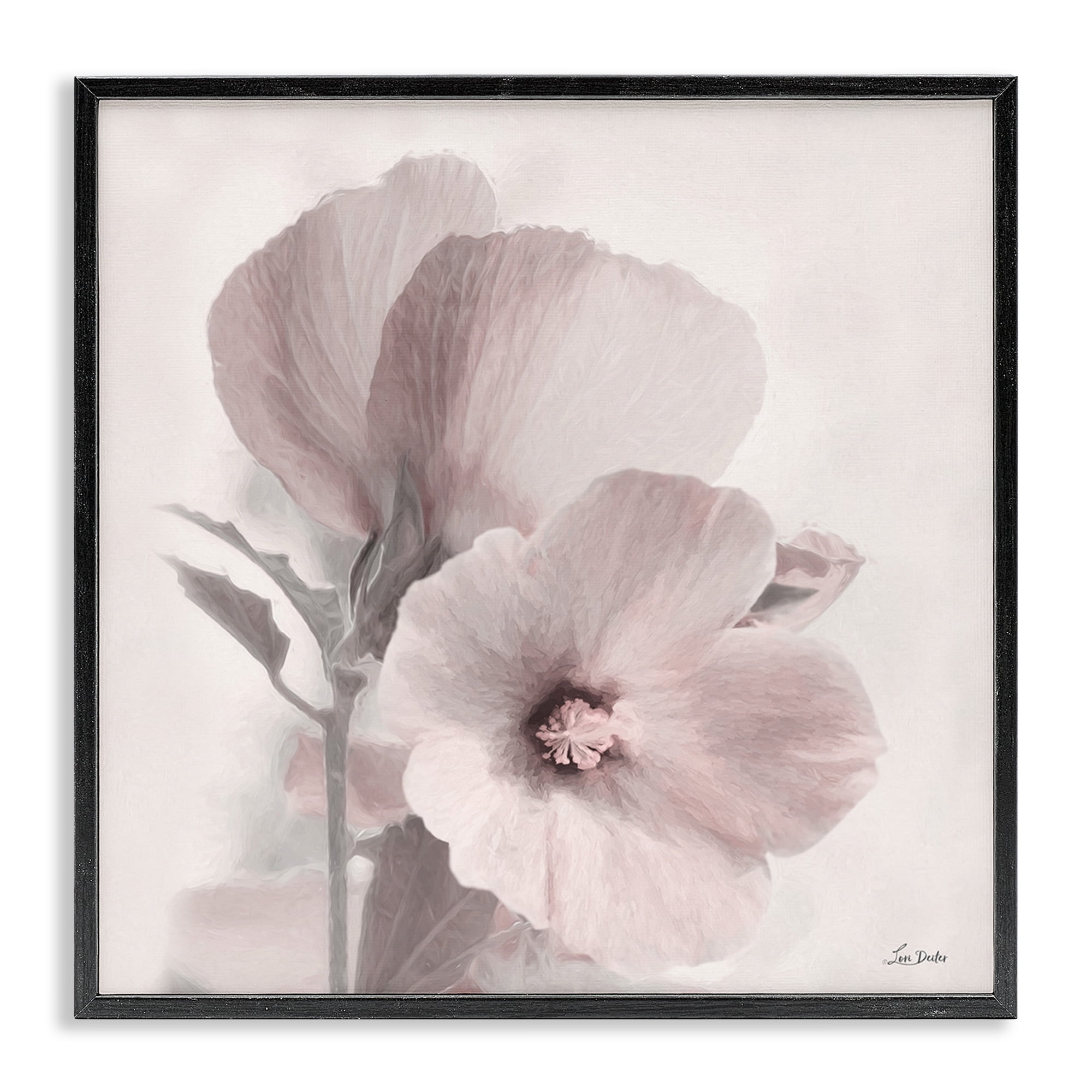 Stupell Industries Vintage Apple Blossom Botanical & Floral Painting Black Framed Art Print Wall Art, 24 x 24