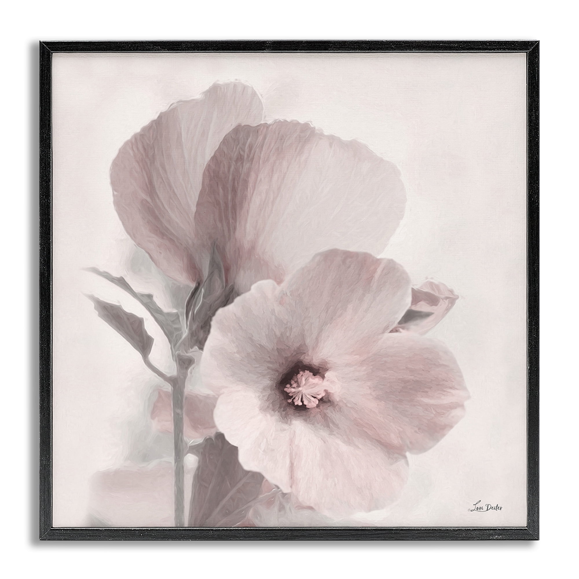 Stupell Industries Vintage Apple Blossom Botanical & Floral Painting Gray Framed Art Print Wall Art, 24 x 24