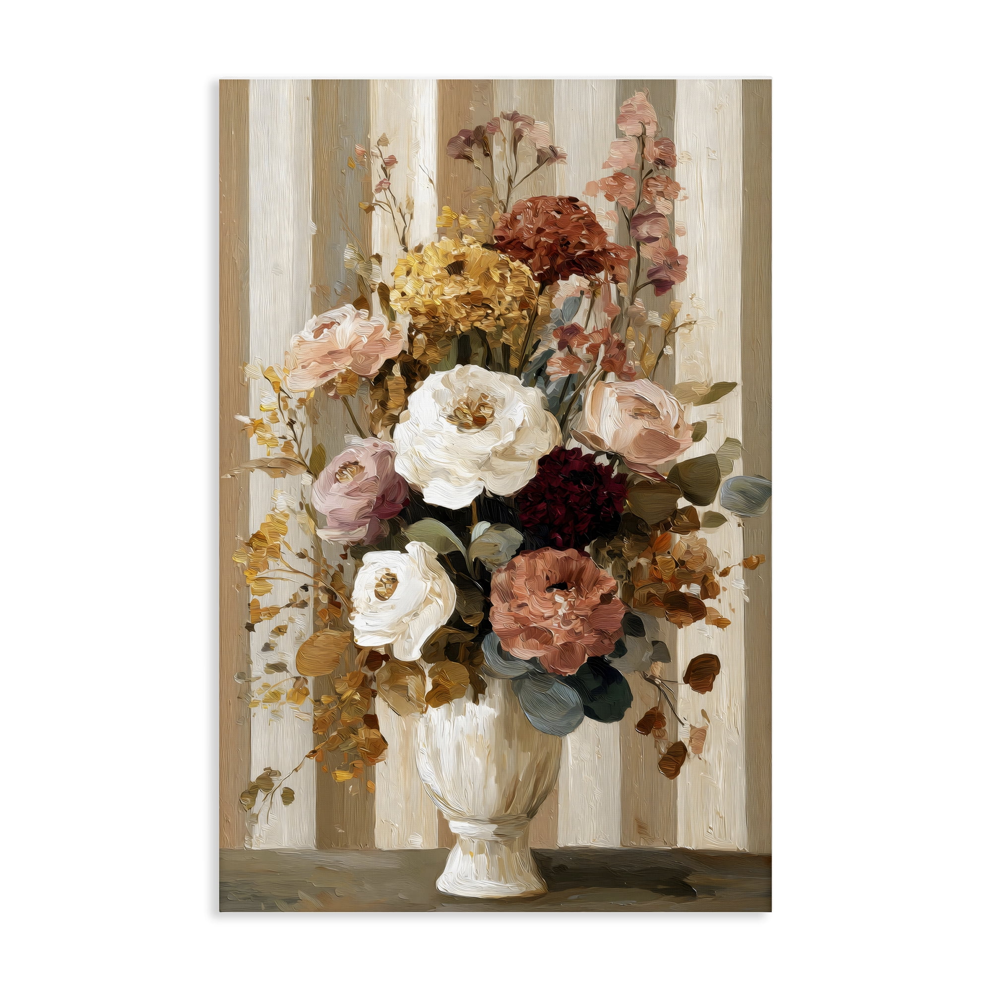 Stupell Industries Vintage Arrangement in Vase Canvas Wall Art, design by Petal Prints Design