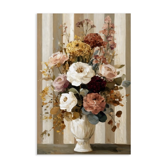 Stupell Industries Farmhouse Vintage Arrangement in Vase Canvas Art, 16 x 24, by Petals Prints Design