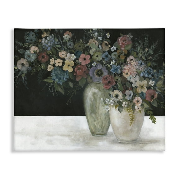 Stupell Industries Vintage Assorted Bouquets Botanical & Floral Painting Gallery Wrapped Canvas Art Print Wall Art, 20 x 16