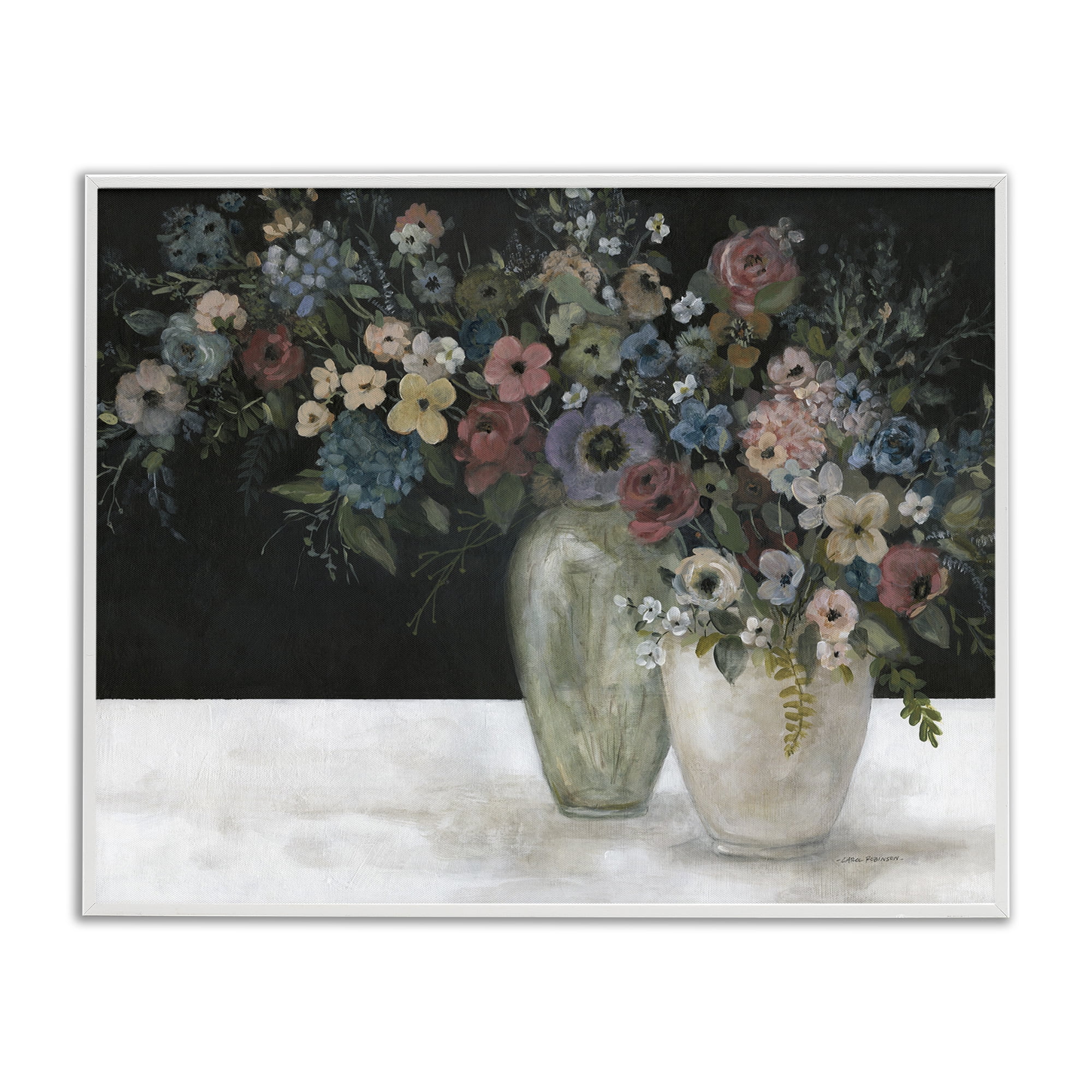 Stupell Industries Vintage Assorted Bouquets Botanical & Floral Painting White Framed Art Print Wall Art, 30 x 24