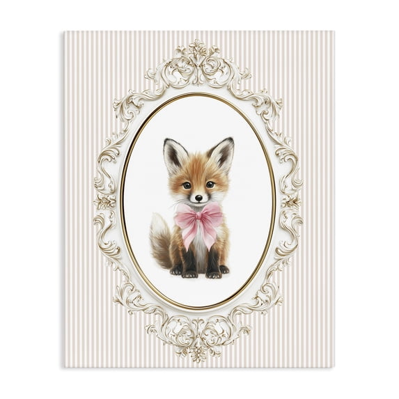 Stupell Industries Cottage Vintage Baby Fox Canvas Art, 24 x 30, by Christine Simpson Art