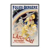 Stupell Industries Vintage Ballet Entertainment Ad Advertisements Painting Black Framed Art Print Wall Art, 12 x 18