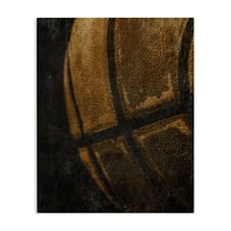 Stupell Industries Vintage Basketball Close Up Sports & Sports Teams Painting Wrapped Canvas Canvas Art Print Wall Art, 16 x 20