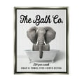 thumbnail image 1 of Stupell Industries Vintage Bath Ad Elephant Animals & Insects Painting Gray Floater Framed Art Print Wall Art, 25 x 31, 1 of 10