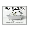 thumbnail image 1 of Stupell Industries Vintage Bath Ad Penguins Animals & Insects Painting White Framed Art Print Wall Art, 30 x 24, 1 of 9