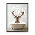 thumbnail image 1 of Stupell Industries Vintage Bathroom Deer Animals & Insects Painting Black Framed Art Print Wall Art, 24 x 30, 1 of 9
