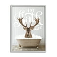 thumbnail image 1 of Stupell Industries Vintage Bathroom Deer Animals & Insects Painting Gray Framed Art Print Wall Art, 11 x 14, 1 of 9