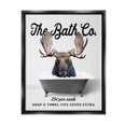 thumbnail image 1 of Stupell Industries Vintage Bathtub Moose Animals & Insects Painting Black Floater Framed Art Print Wall Art, 17 x 21, 1 of 10