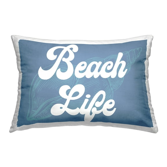 Stupell Industries Vintage Beach Life Conch Decorative Printed Throw Pillow, 14 x 20
