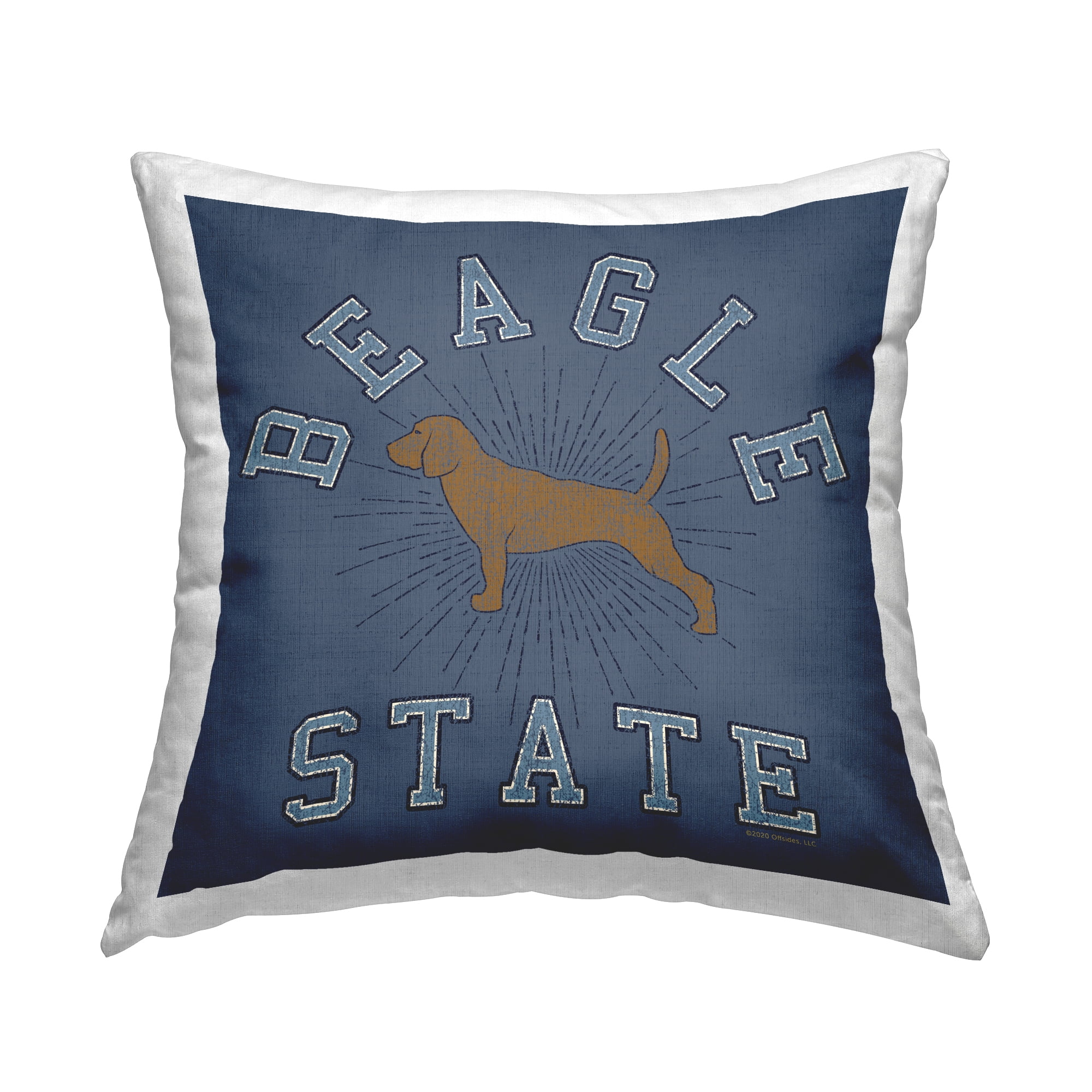 Stupell Industries Vintage Beagle State Decorative Printed Throw Pillow Design by Spirit Animals/Life Is High.