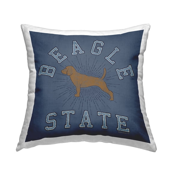 Stupell Industries Vintage Beagle State Decorative Printed Throw Pillow Design by Spirit Animals/Life Is High.
