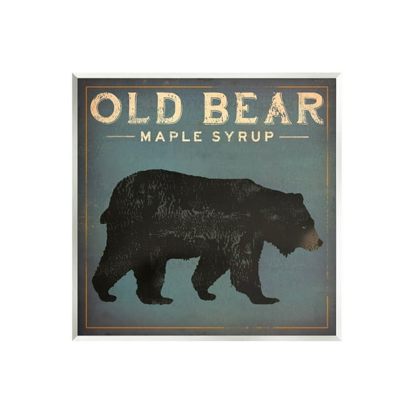Stupell Industries Vintage Bear Maple Syrup Graphic Art Unframed Art Print Wall Art, Design by Ryan Fowler