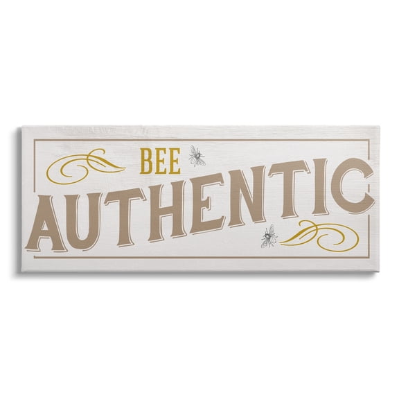 Stupell Industries Vintage Bee Authentic Sentiment Insect Pun, 24 x 10,Design by Daphne Polselli