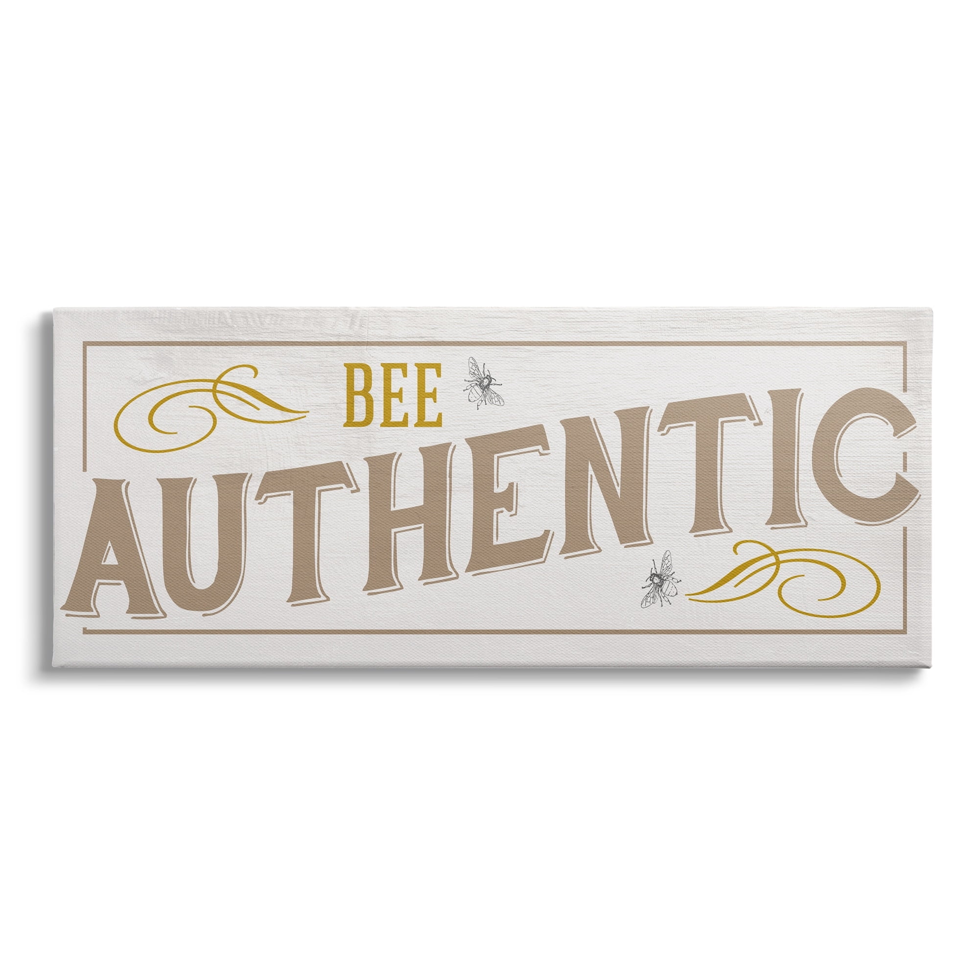 Stupell Industries Vintage Bee Authentic Sentiment Insect Pun, 40 x 17,Design by Daphne Polselli