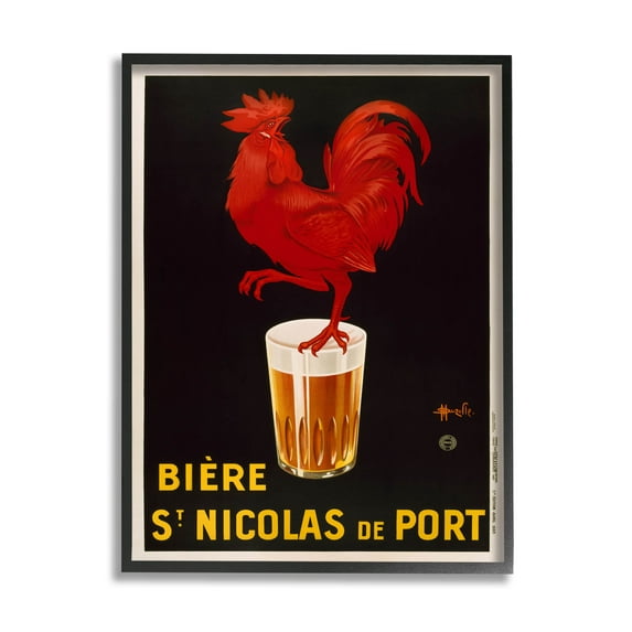 Stupell Industries Vintage Beer Brewery Ad Graphic Art Black Framed Art Print Wall Art, Design by Marcus Jules