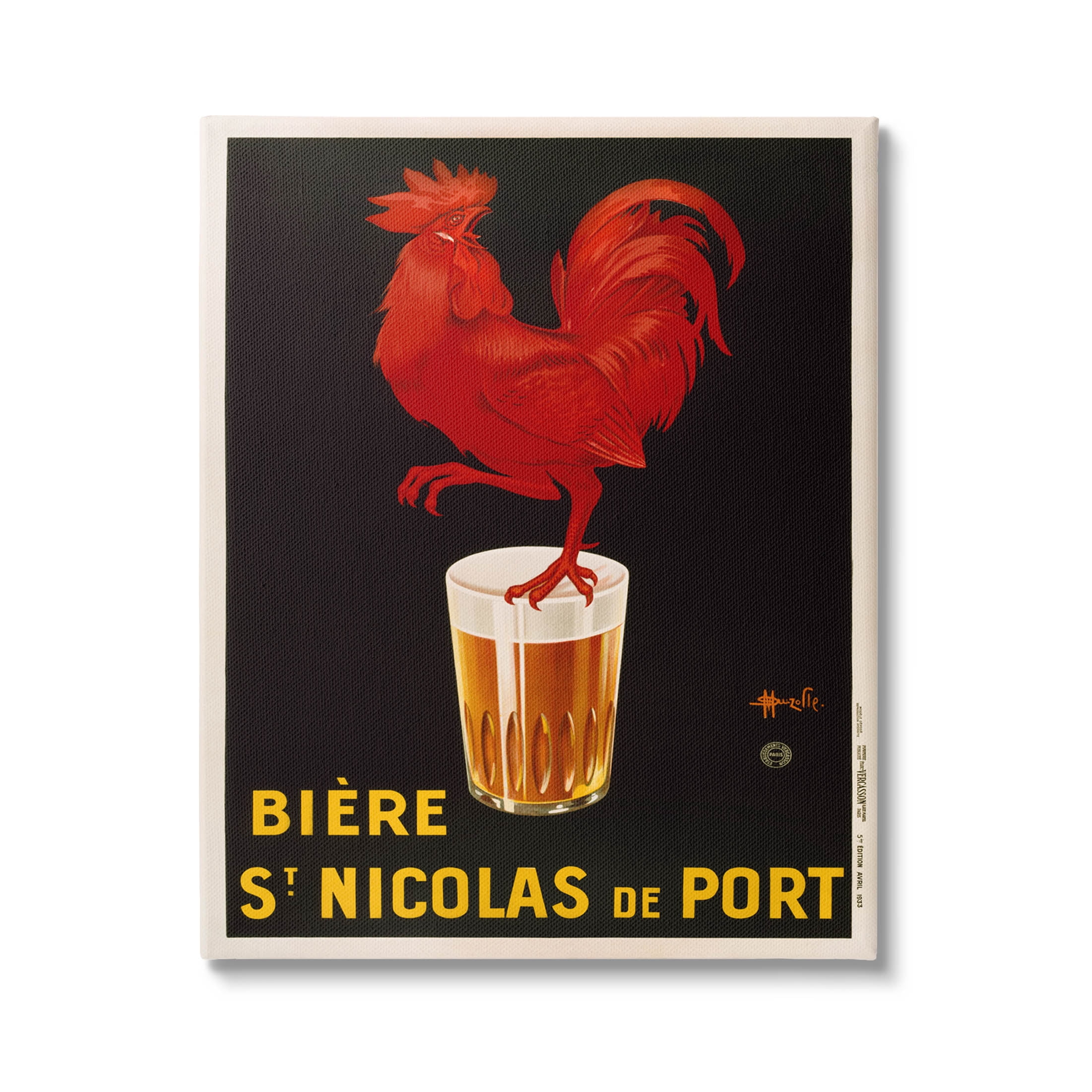 Stupell Industries Vintage Beer Brewery Ad Graphic Art Gallery Wrapped Canvas Print Wall Art, Design by Marcus Jules