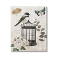 thumbnail image 1 of Stupell Industries Vintage Bird Cage Butterfly Floral Script Words Graphic Art Gallery Wrapped Canvas Print Wall Art, Design by Nan, 1 of 7