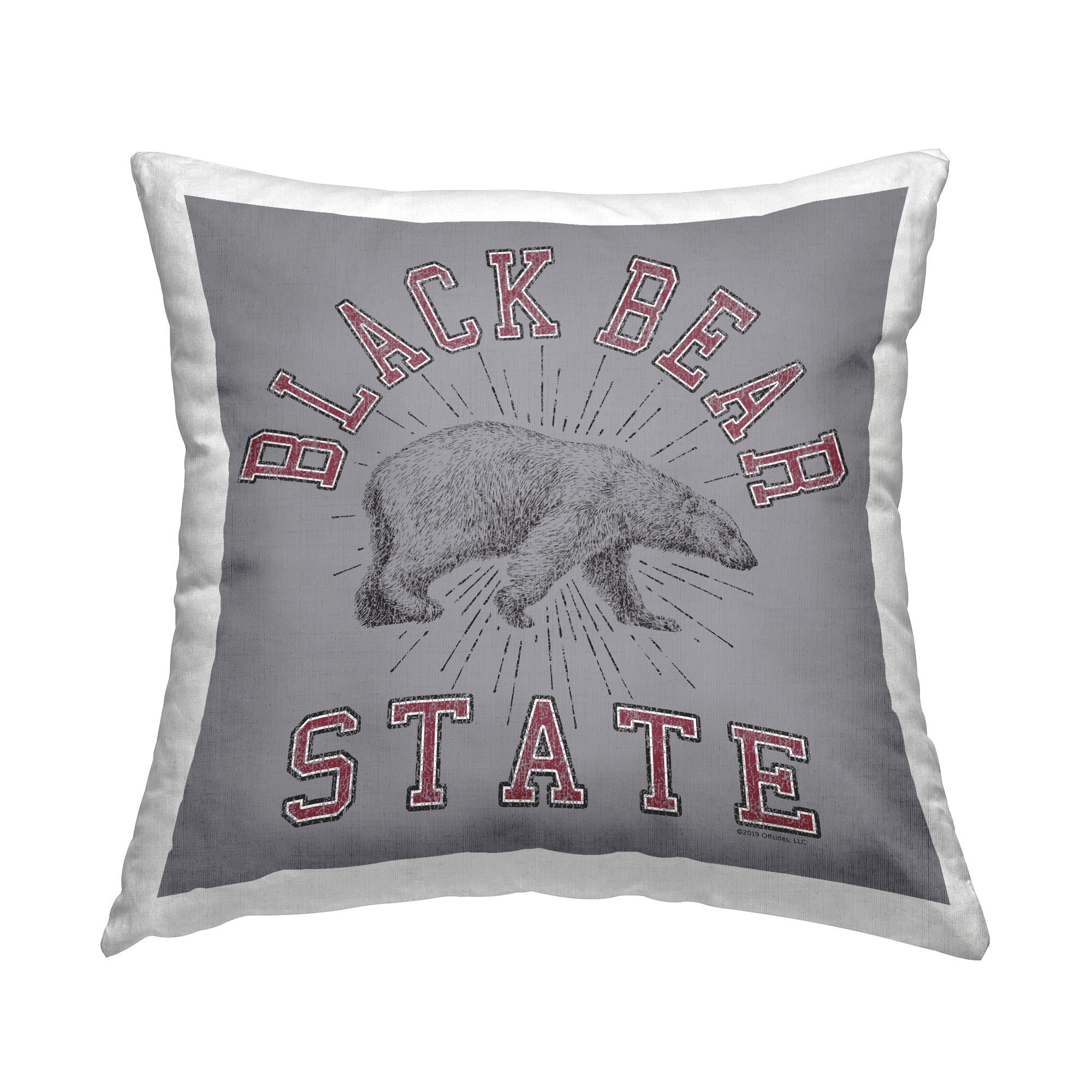 Stupell Industries Vintage Black Bear State Decorative Printed Throw Pillow Design by Spirit Animals/Life Is High.