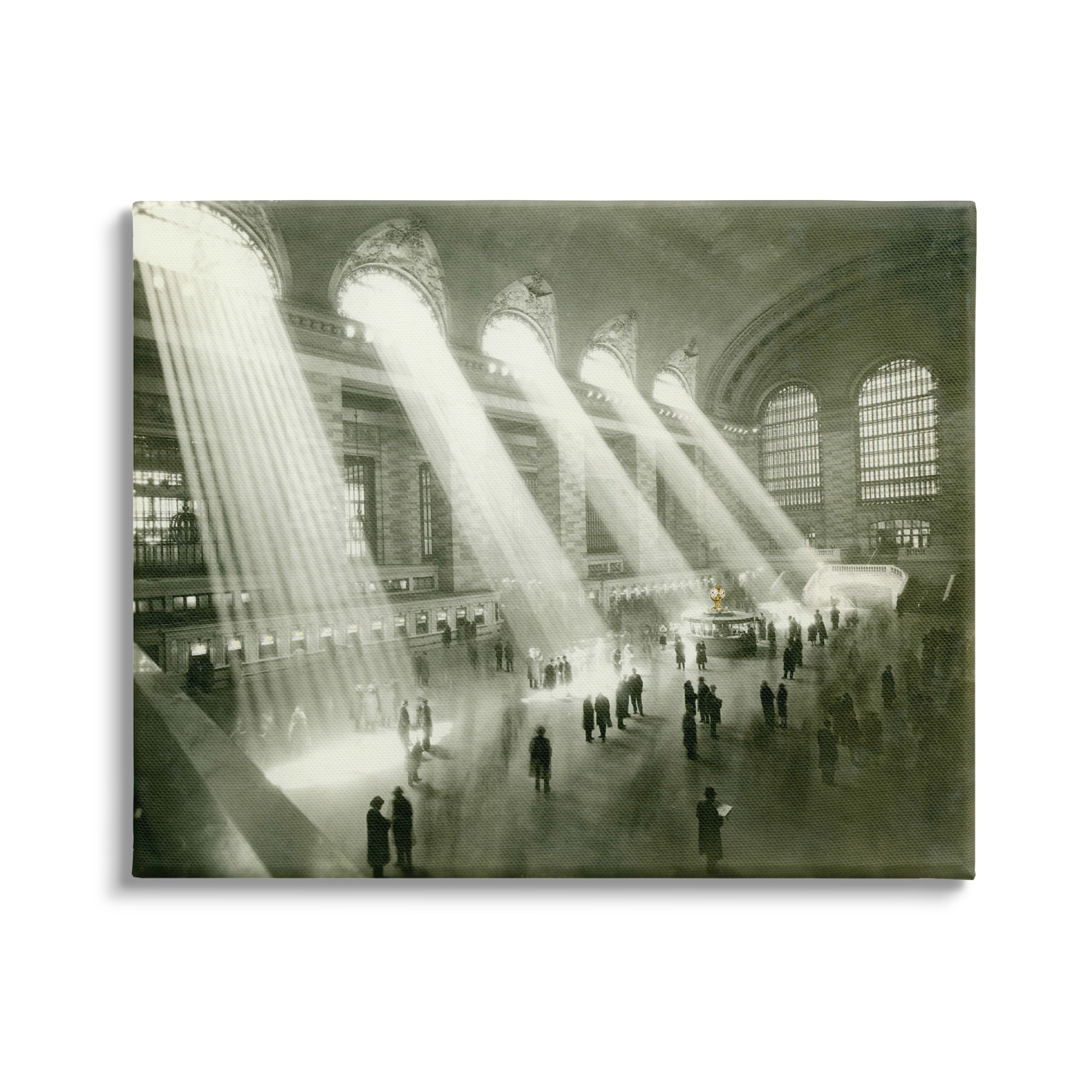 Stupell Industries Vintage Black & White Photograph Arched Windows Sunlight Canvas Wall Art, 30 x 24, Design by Amy Brinkman
