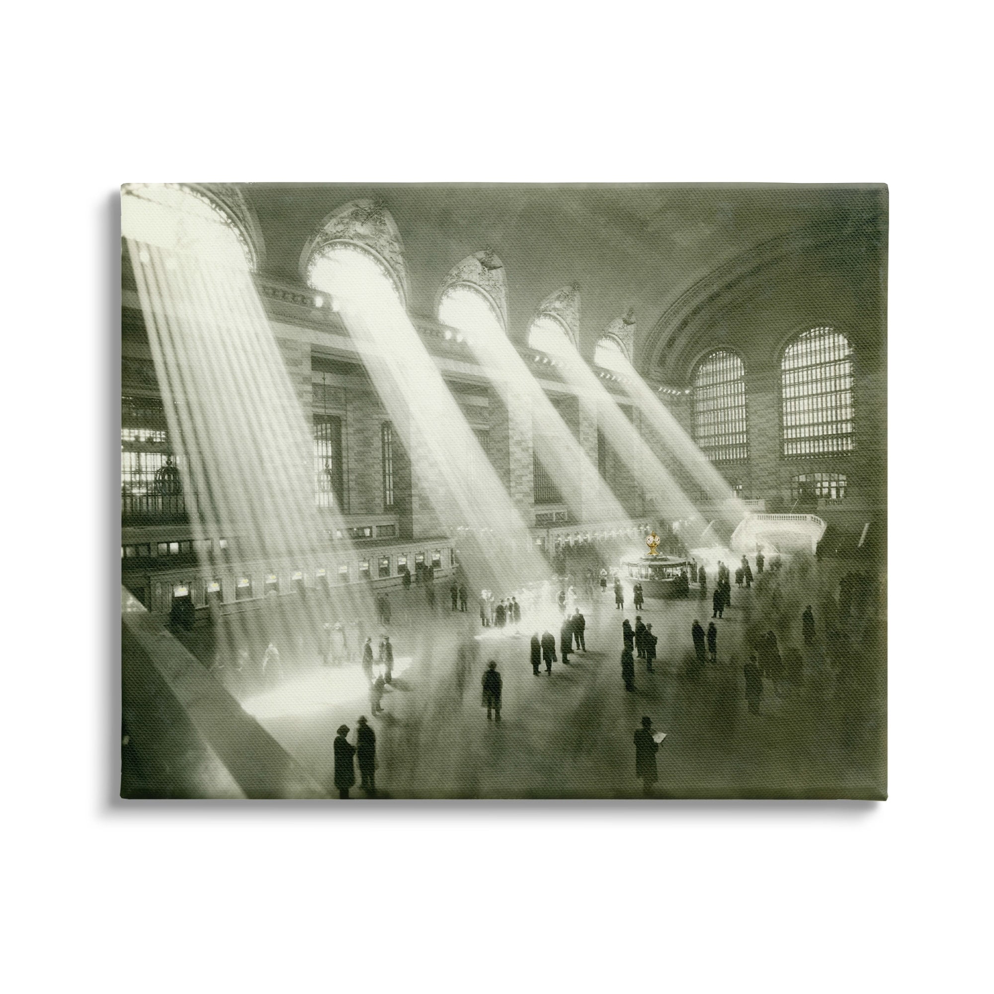 Stupell Industries Vintage Black & White Photograph Arched Windows Sunlight Canvas Wall Art, 40 x 30, Design by Amy Brinkman