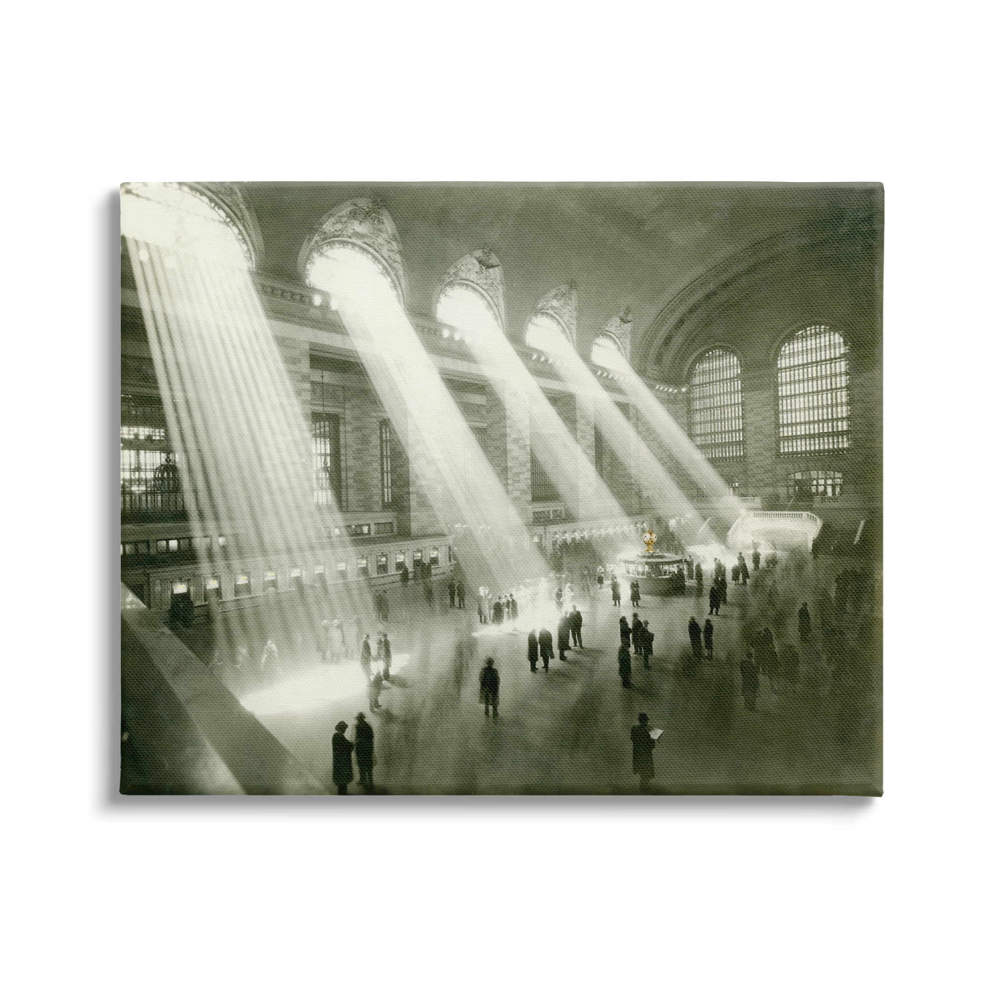 Stupell Vintage Black & White Photograph Arched Windows Sunlight Canvas Wall Art, 48 x 36, Design by Amy Brinkman
