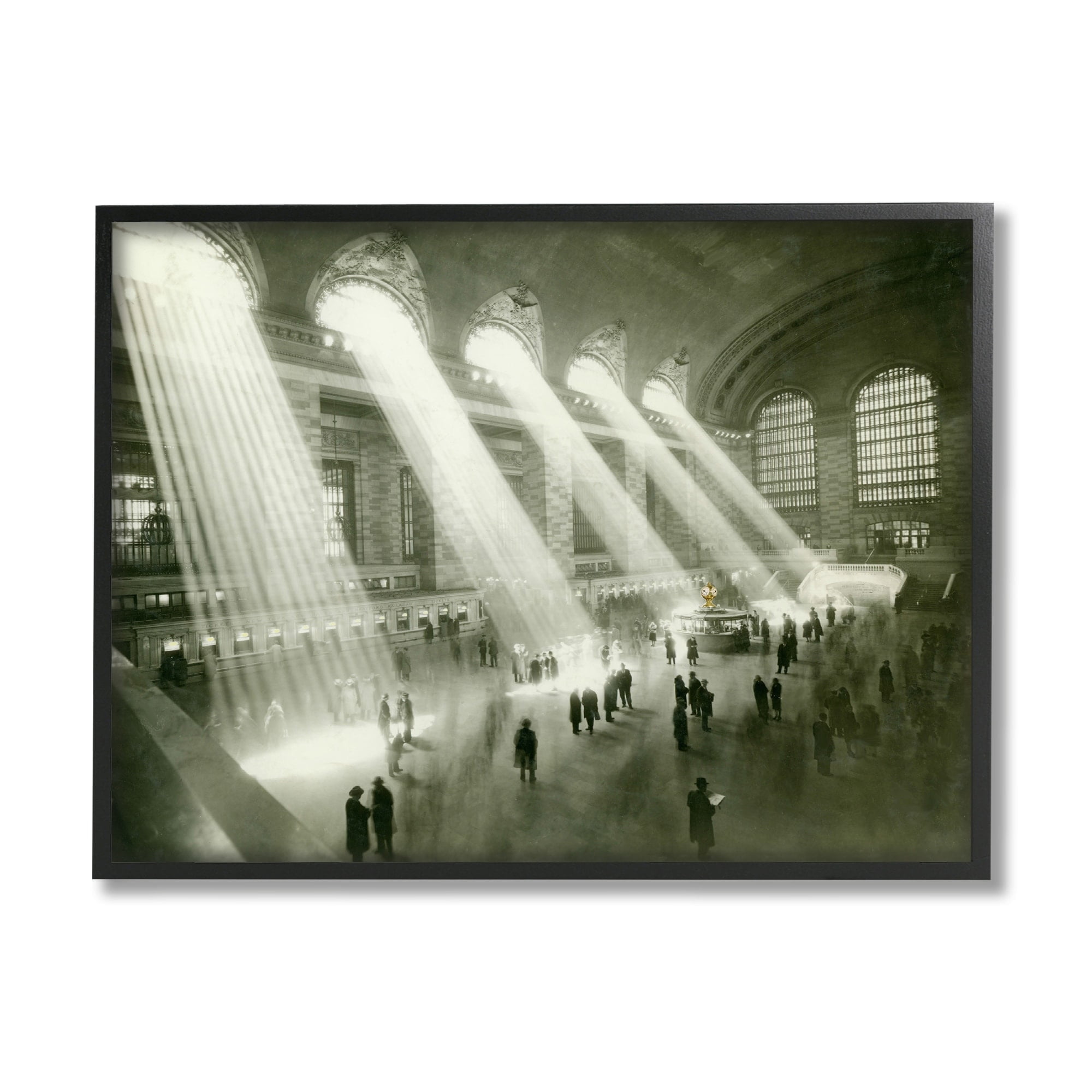Stupell Industries Vintage Black & White Photograph Arched Windows Sunlight Framed Wall Art, 20 x 16, Design by Amy Brinkman