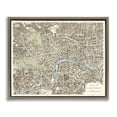 thumbnail image 1 of Stupell Industries Vintage Blueprint Plant of London Map Painting Brown Floater Framed Canvas Art Print Wall Art, 21 x 17, 1 of 9