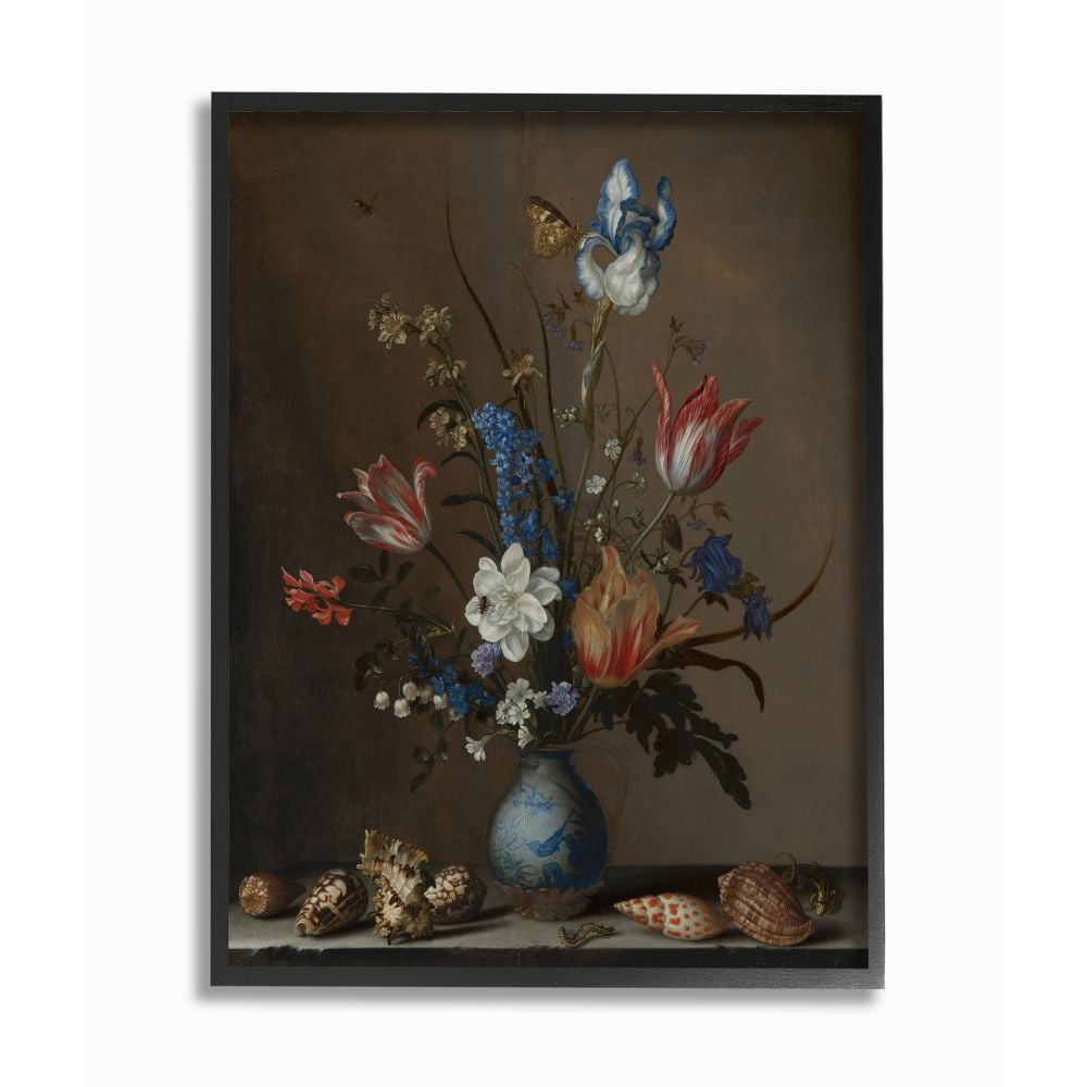 Stupell Industries Vintage Bouquet Design with Butterfly Shell Accents Designed by Ziwei Li