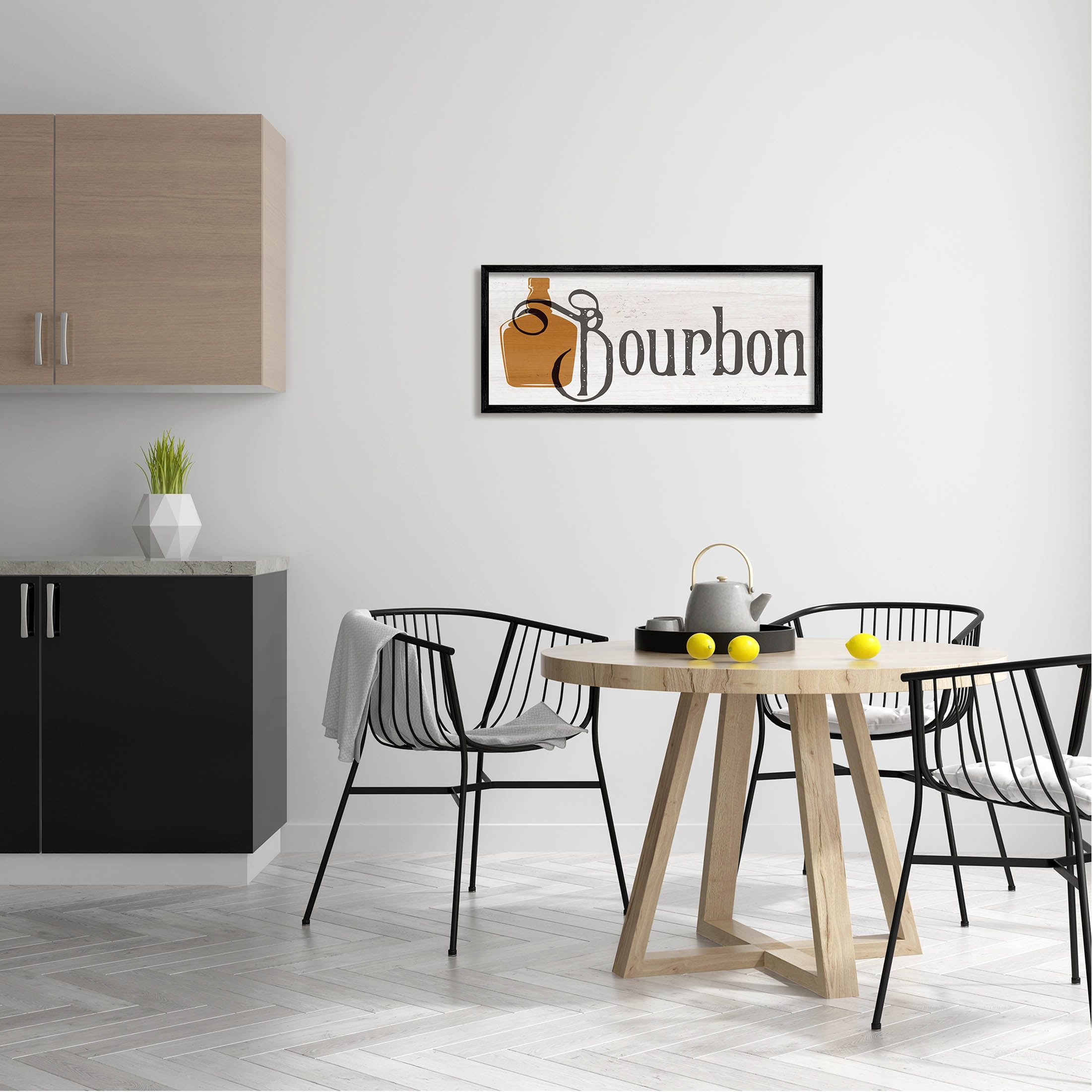 Stupell Industries Vintage Bourbon Jug Graphic Art Black Framed Art Print Wall Art, Design by Daphne Polselli