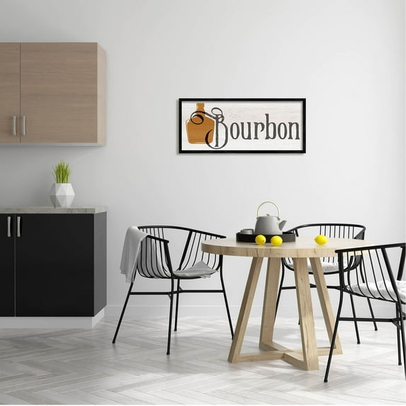 Stupell Industries Vintage Bourbon Jug Graphic Art Black Framed Art Print Wall Art, Design by Daphne Polselli