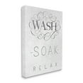 thumbnail image 1 of Stupell Industries Vintage Boutique Wash Soak Relax Bathroom Typography Typography Painting Gallery Wrapped Canvas Print Wall Art, 16 x 20, 1 of 6