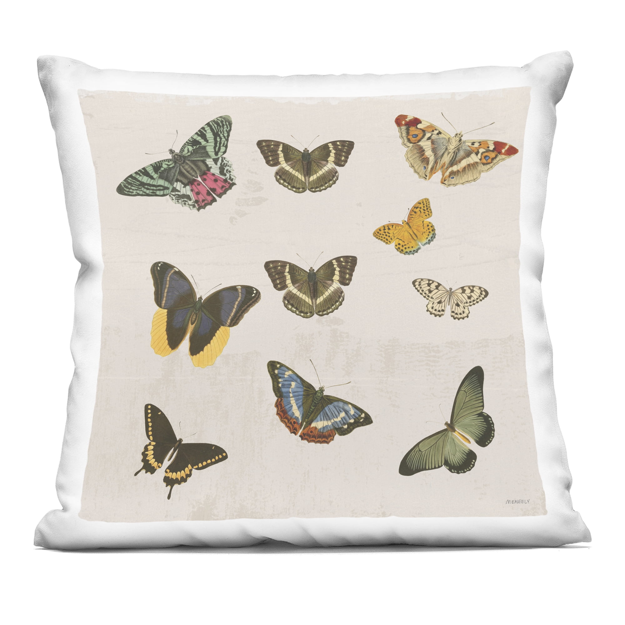 Stupell Industries Vintage Butterflies in Multiples Decorative Printed Throw Pillow, design by Dan Meneely