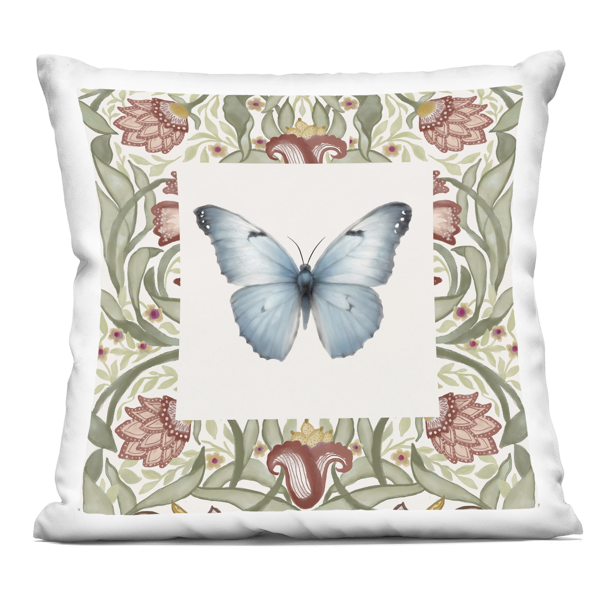 Stupell Industries Vintage Butterfly Florals Decorative Printed Throw Pillow, design by Elizabeth Medley