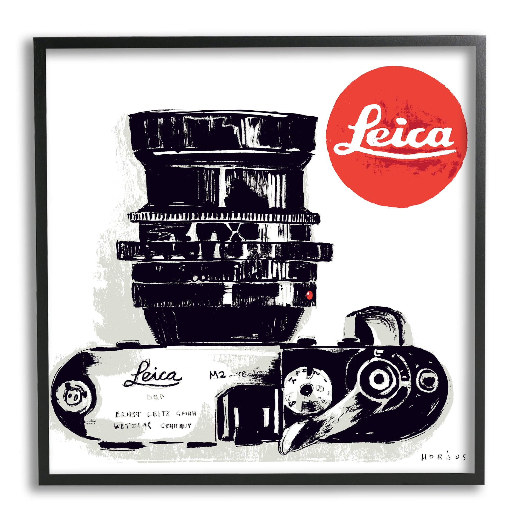 Stupell Industries Vintage Camera Ad Beauty & Fashion Painting Black Framed Art Print Wall Art, 12 x 12