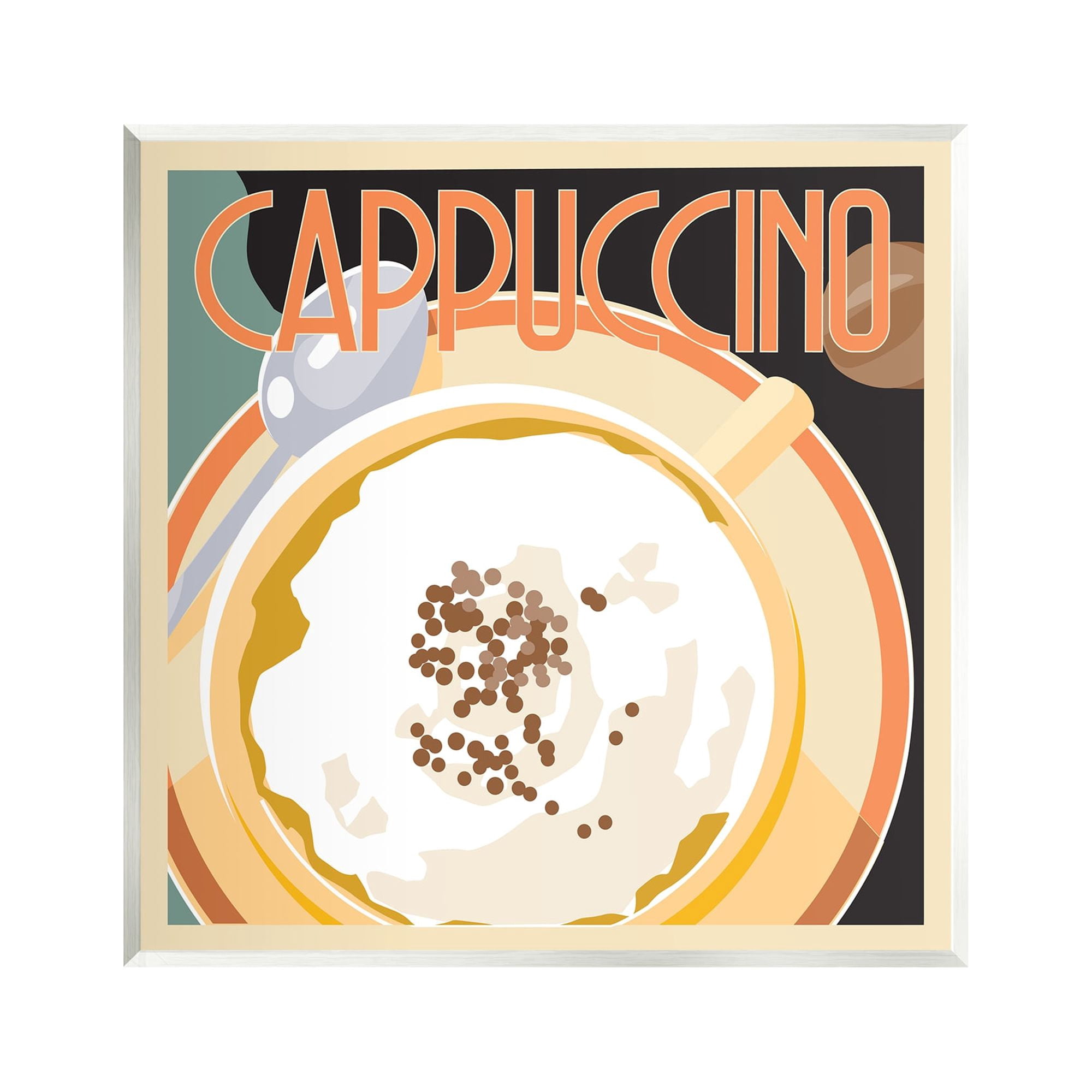 Stupell Industries Vintage Cappuccino Drink Food & Beverage Painting Unframed Art Print Wall Art, 12 x 12