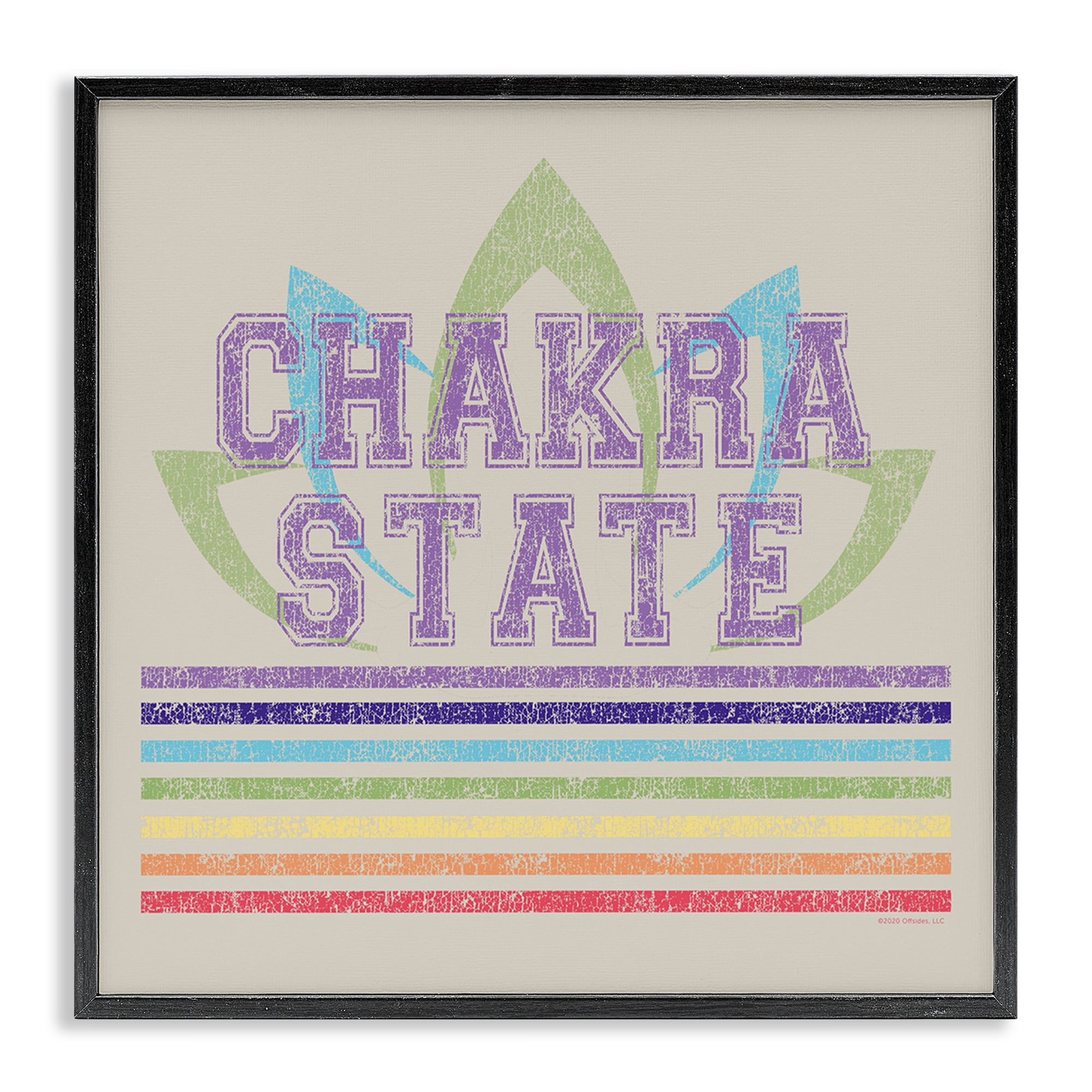 Stupell Industries Vintage Chakra State Novelty & Humor Painting Black Framed Art Print Wall Art, 17 x 17