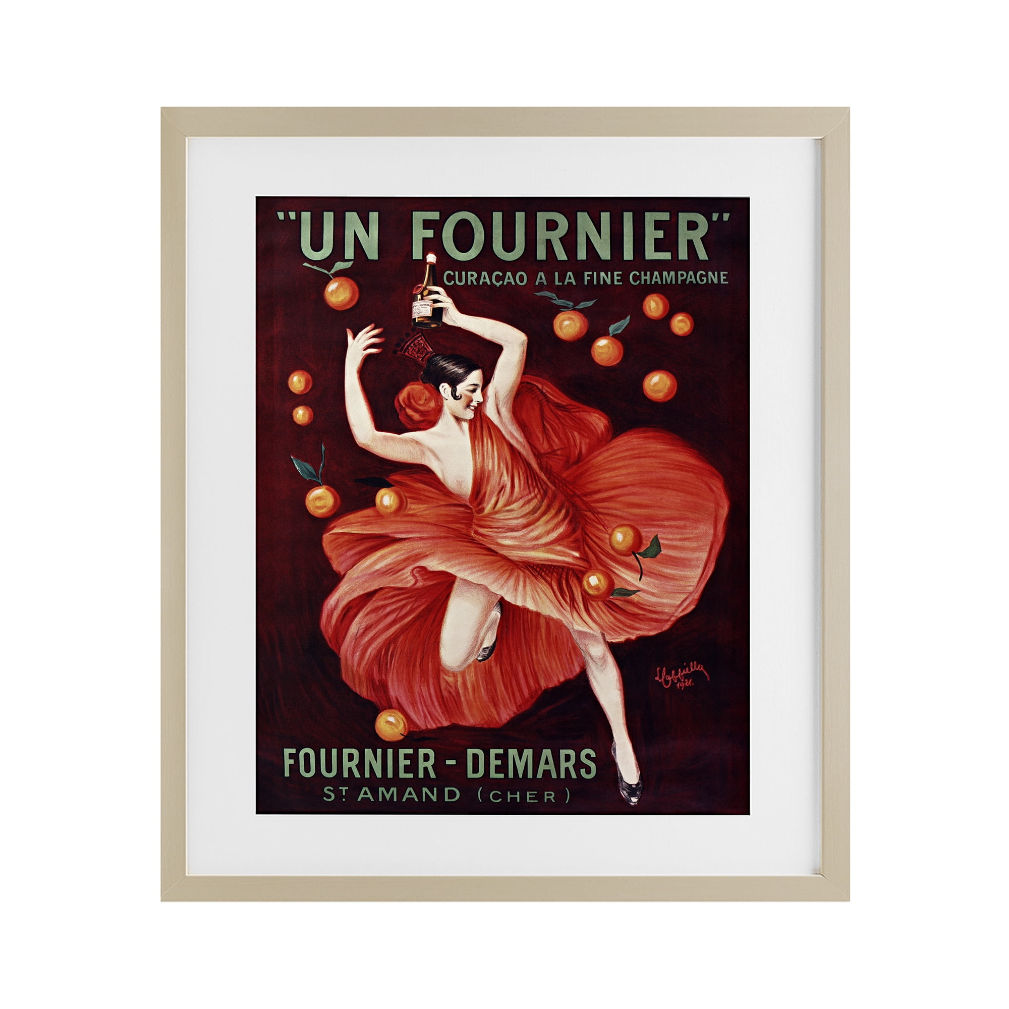 Stupell Industries Vintage Champagne Dancer in Red Birch Framed Print Under Glass, design by Leonetto Cappiello