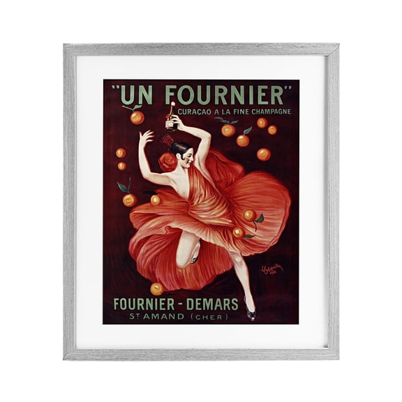 Stupell Industries Vintage Champagne Dancer in Red Gray Framed Print Under Glass, design by Leonetto Cappiello