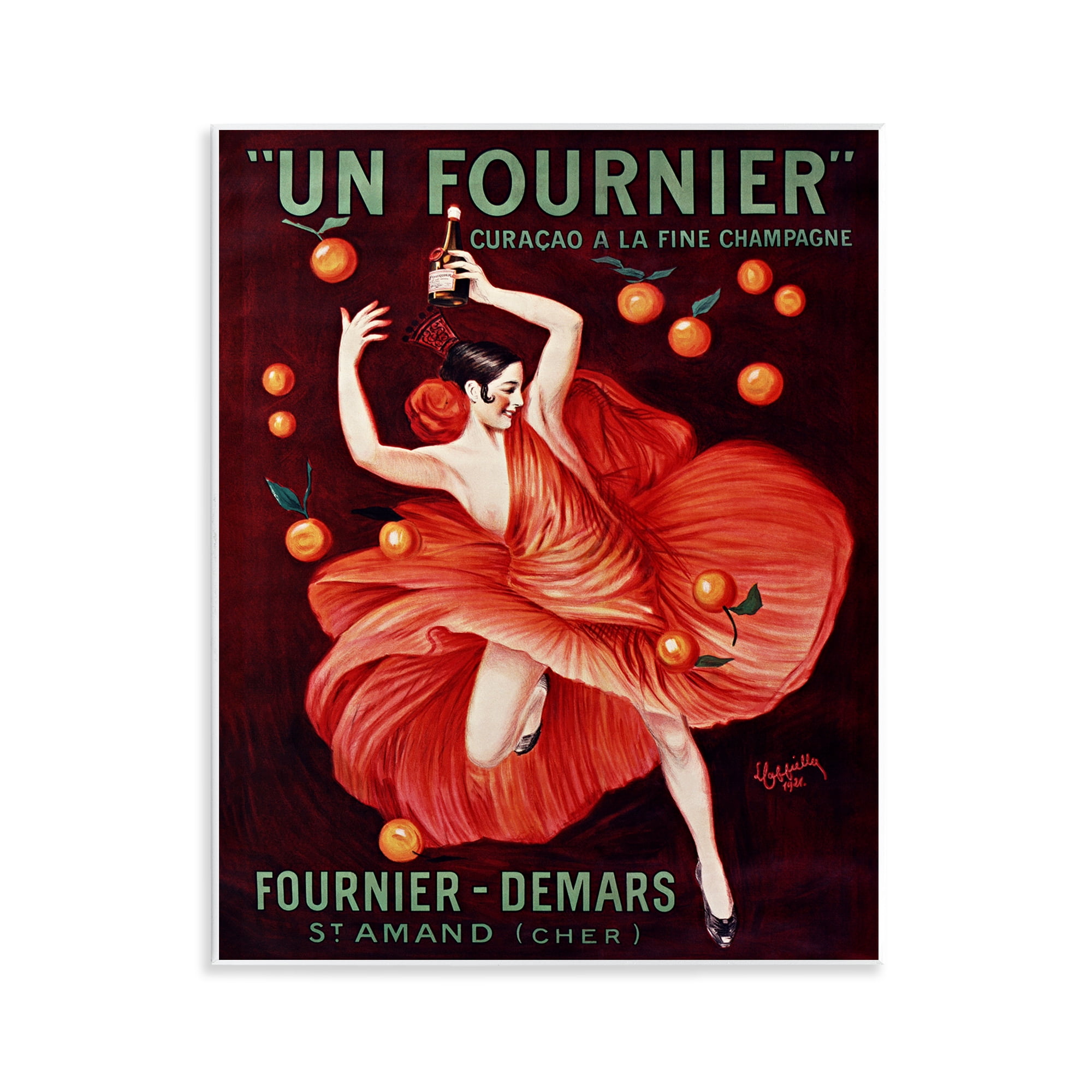 Stupell Industries Vintage Champagne Dancer in Red Wall Plaque Art, design by Leonetto Cappiello