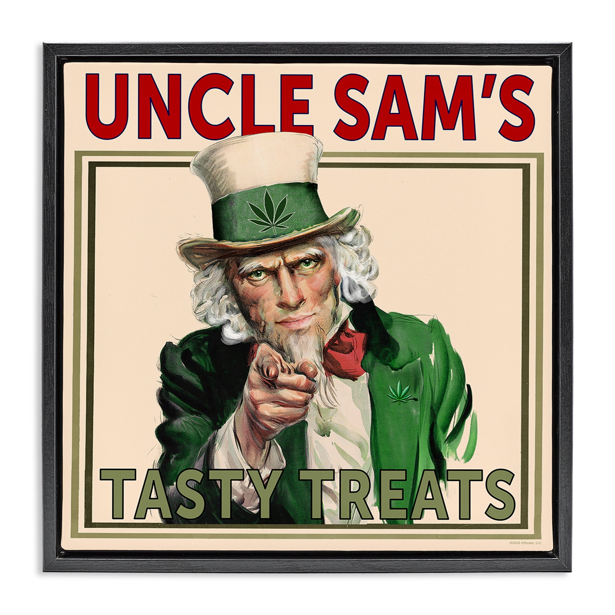 Stupell Industries Vintage Character Tasty Treats People Painting Black Floater Framed Canvas Art Print Wall Art, 18 x 18