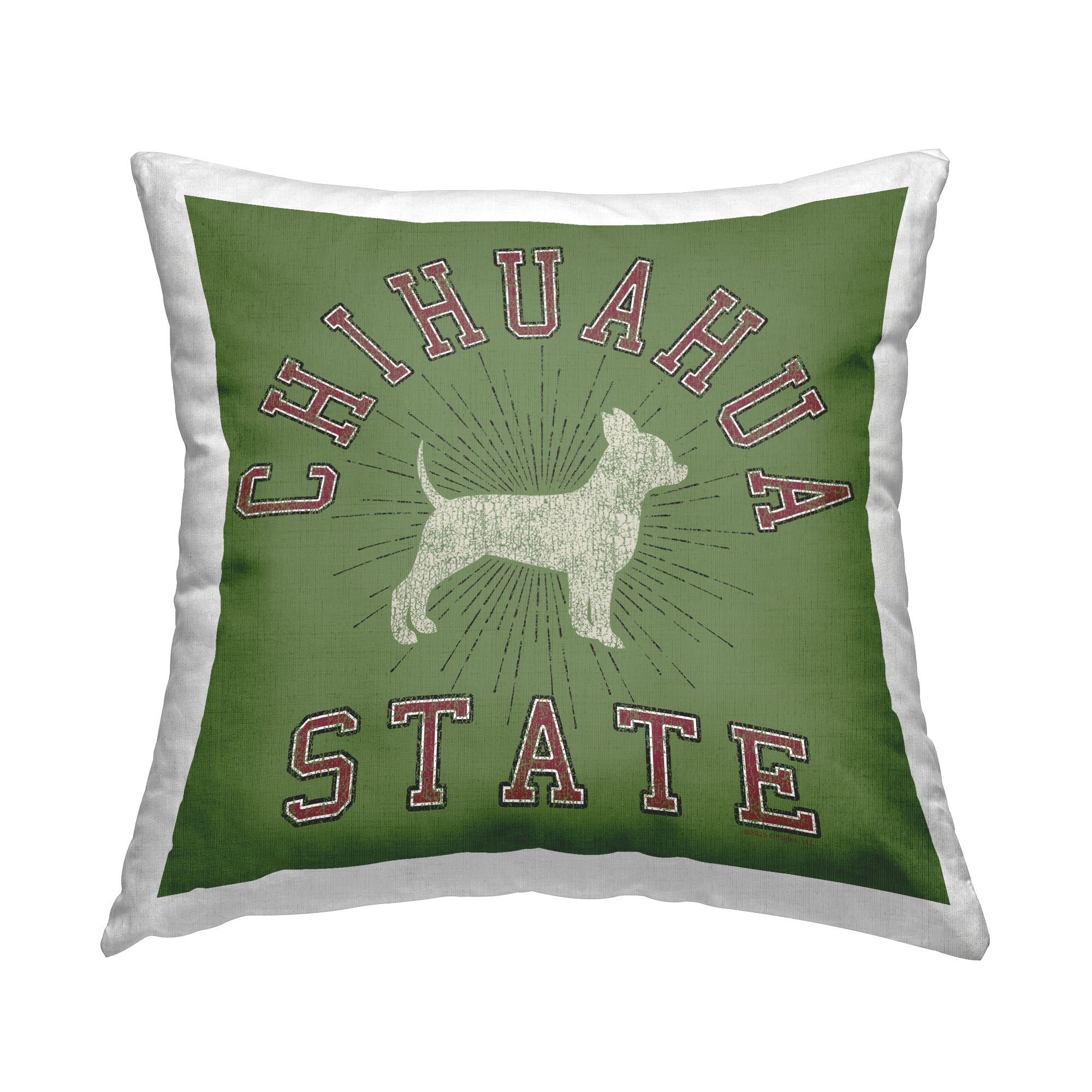 Stupell Industries Vintage Chihuahua State Decorative Printed Throw Pillow Design by Spirit Animals/Life Is High.