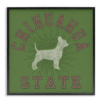 Stupell Industries Vintage Chihuahua State Novelty & Humor Painting Black Framed Art Print Wall Art, 12 x 12