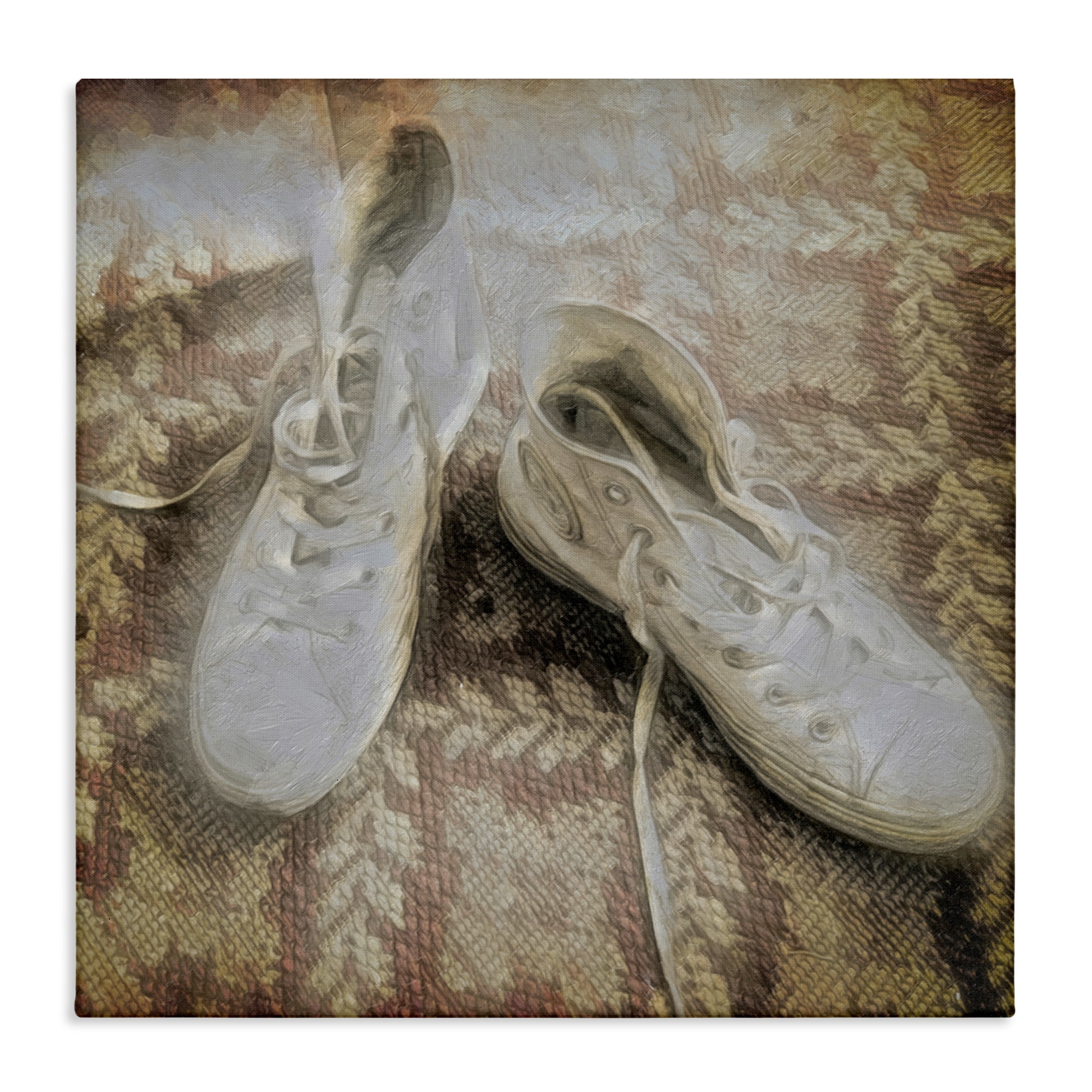 Stupell Industries Vintage Classic High Tops Fashion Painting Wrapped Canvas Art Print Wall Art, 30 x 30