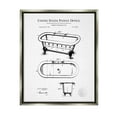 thumbnail image 1 of Stupell Industries Vintage Claw Tub Patent Graphic Art Luster Gray Floating Framed Canvas Print Wall Art, Design by Karl Hronek, 1 of 6
