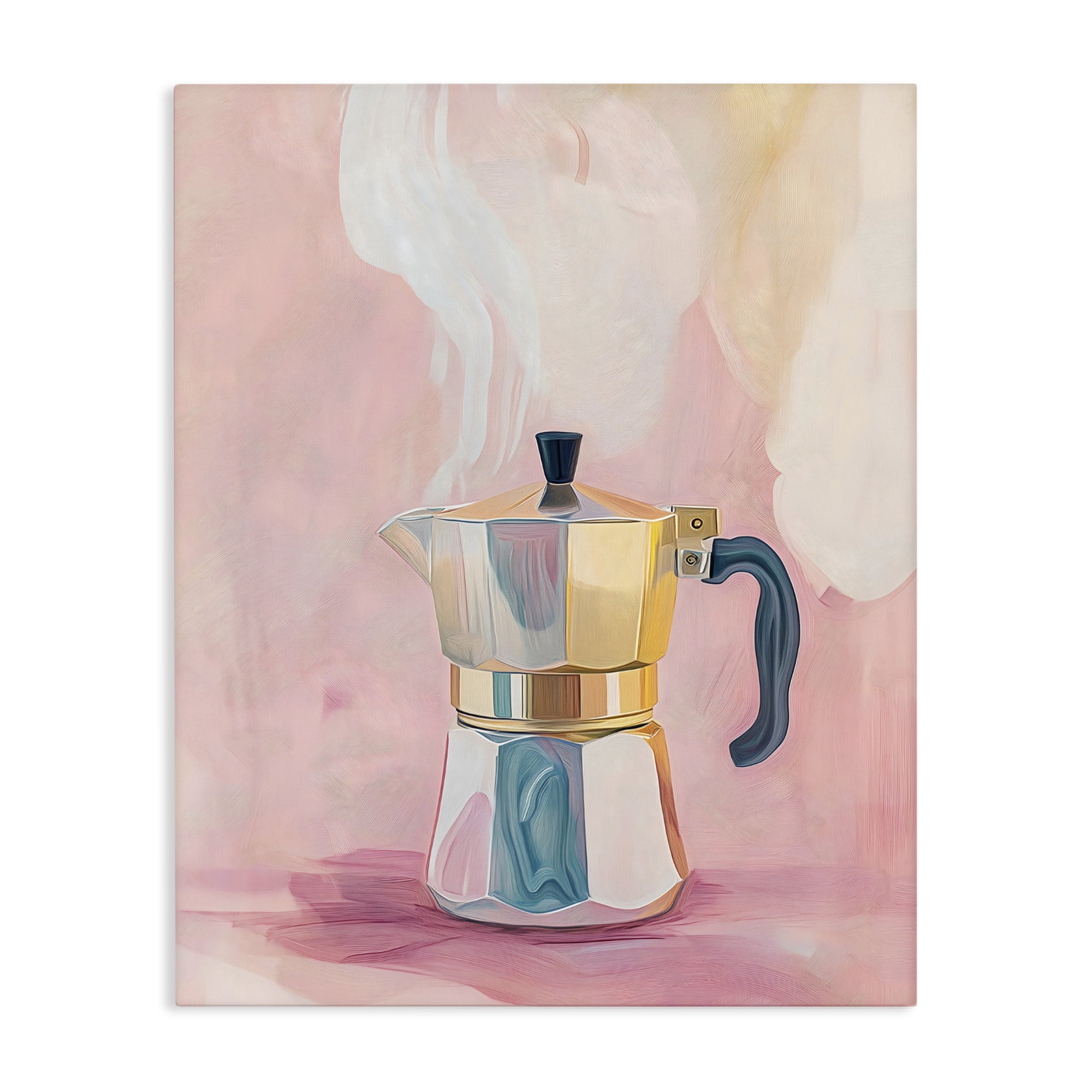 Stupell Industries Vintage Coffee Maker on Pink Canvas Wall Art, design by The Prints Vibe