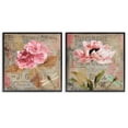 thumbnail image 1 of Stupell Industries Vintage Collage French Florals Floral Painting Black Framed Art Print Wall Art, 24 x 24, Set of 2, 1 of 8